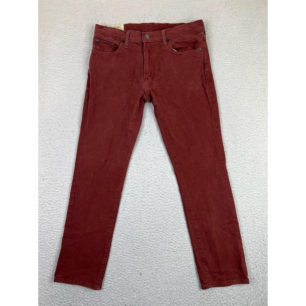Abercrombie & Fitch Men's Skinny Jeans - Deep Brick Red
